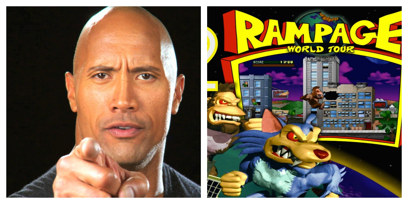 La Roca protagonizará la adaptación del videojuego Rampage