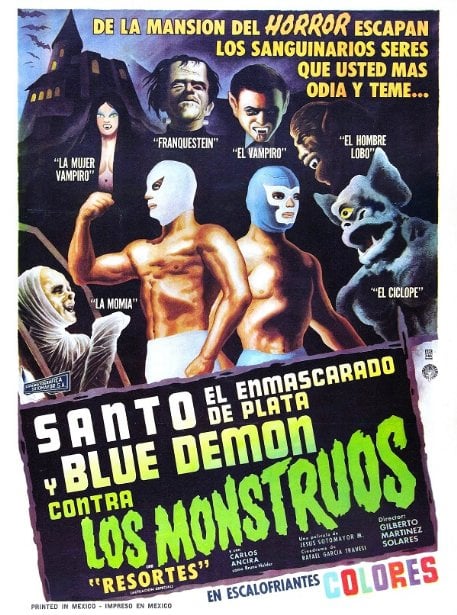 Santo El Enmascarado de Plata y Blue Demon Contra los Monstruos