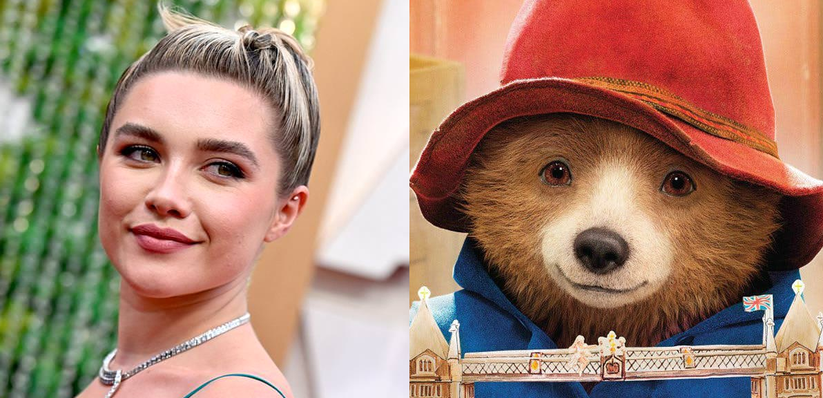 Florence Pugh y Paddington se convierten en mejores amigos gracias a una encantadora interacción