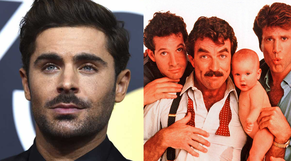 Zac Efron protagonizará remake de Tres Hombres y un Bebé para Disney Plus