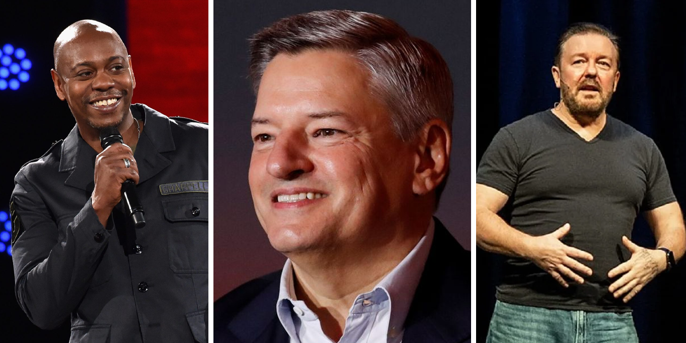 Ted Sarandos defiende a Dave Chappelle y Ricky Gervais, dice que los comediantes deben “cruzar la línea”