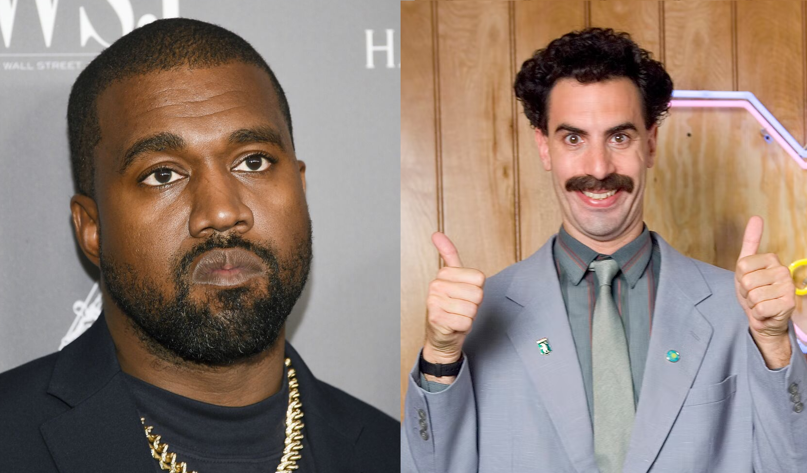 Sacha Baron Cohen se burla de Kanye West como Borat: “es demasiado antisemita, incluso en Kazajistán”