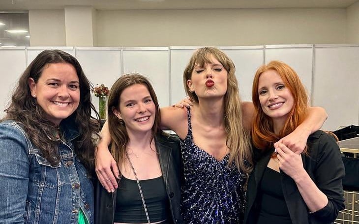 Jessica Chastain visitó México para ir al concierto de Taylor Swift