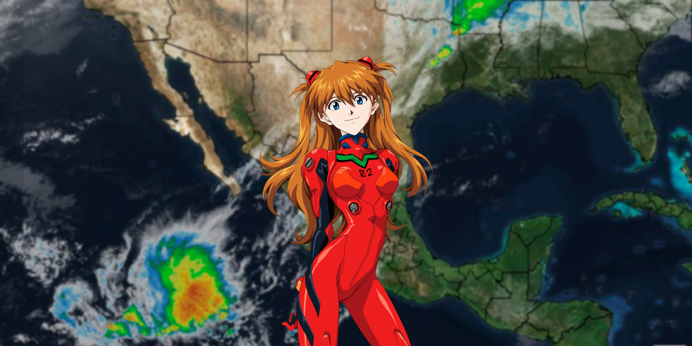 Evangelion: chica del clima enamora al público con su cosplay de Asuka en un programa mexicano